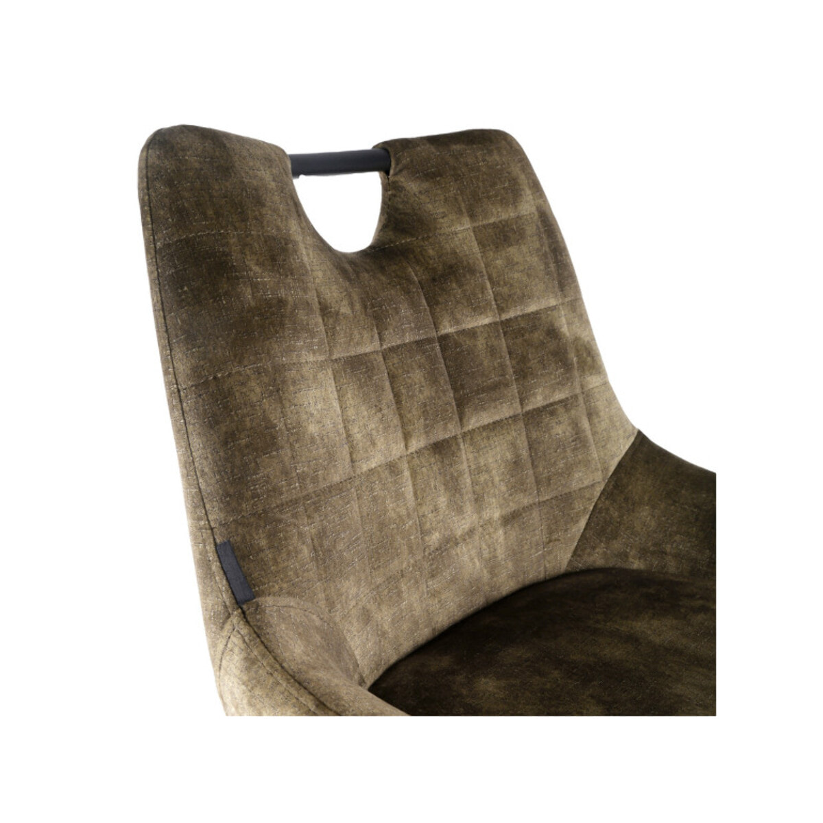 Chaise de bar en velours avec poignée et pieds en métal - ROSA 2