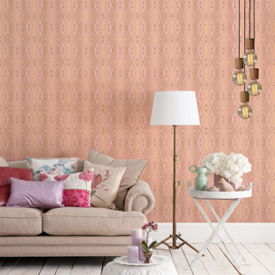 Papier peint intissé pré-encollé - SCANDINAVE ART DÉCO ROSÉ - 1 rouleau