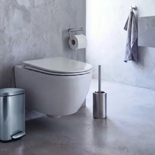 Brosse wc avec support Céramique TUBE-MATT Argent mat Spirella