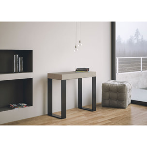 Console extensible 90x40/196 cm Tecno Small Cachemire cadre Anthracite