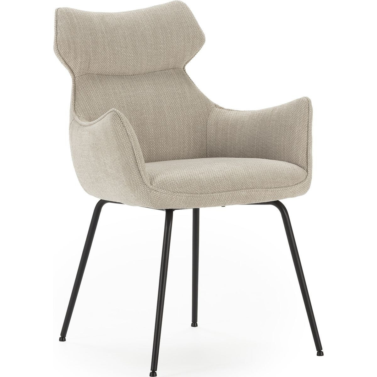 Lot de 2 fauteuils de table en tissu - ICONIC