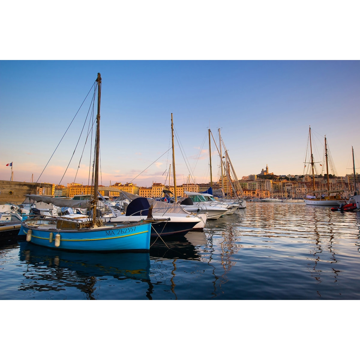 Tableau les pointus du vieux port Tableau alu Dibond