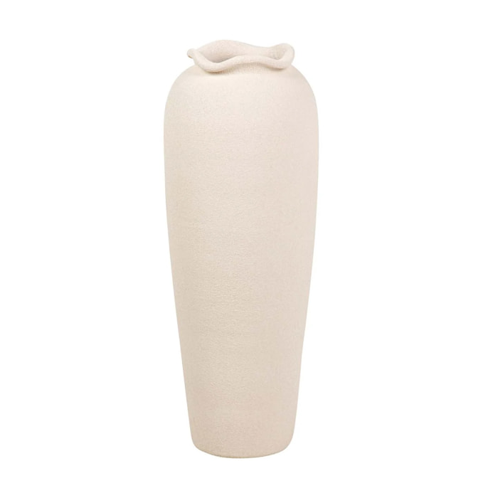 Florero Ceramica Beige 30x30x80 Cm