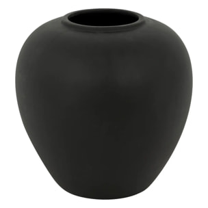 Vase boule Rily céramique noir H22cm