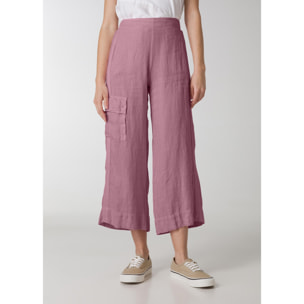 DEHA - Pantalone LINEN STRAIGHT PANTS in Lino per donna