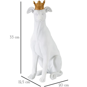 CANE C/CORONA BIANCO CM 20X12,5X33