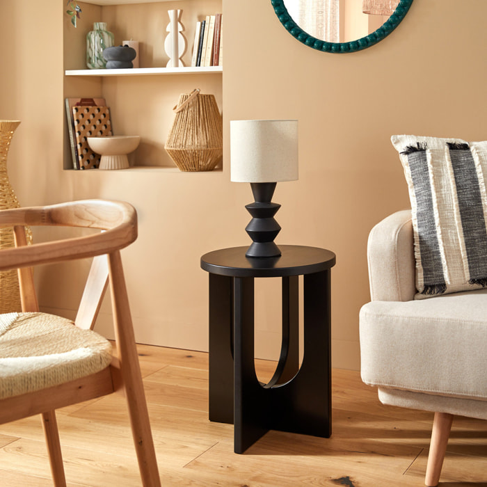 Table d’appoint "Bloom" noir 50,540x40cm