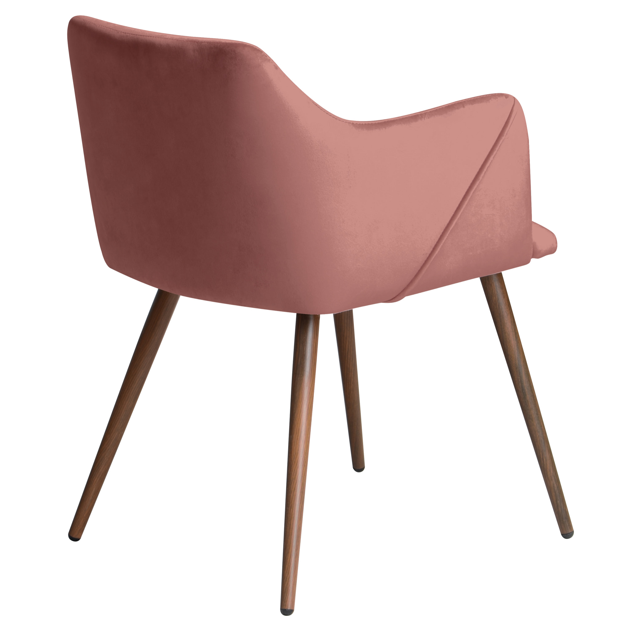 Lot de 2 chaises avec accoudoirs en velours rose - Daisy