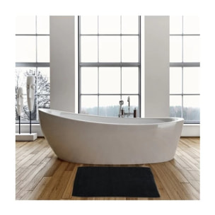 Tapis de bain Coton 45x70cm Noir MSV