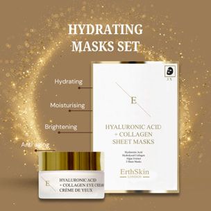 Set de mascarilla hidratante y crema para ojos