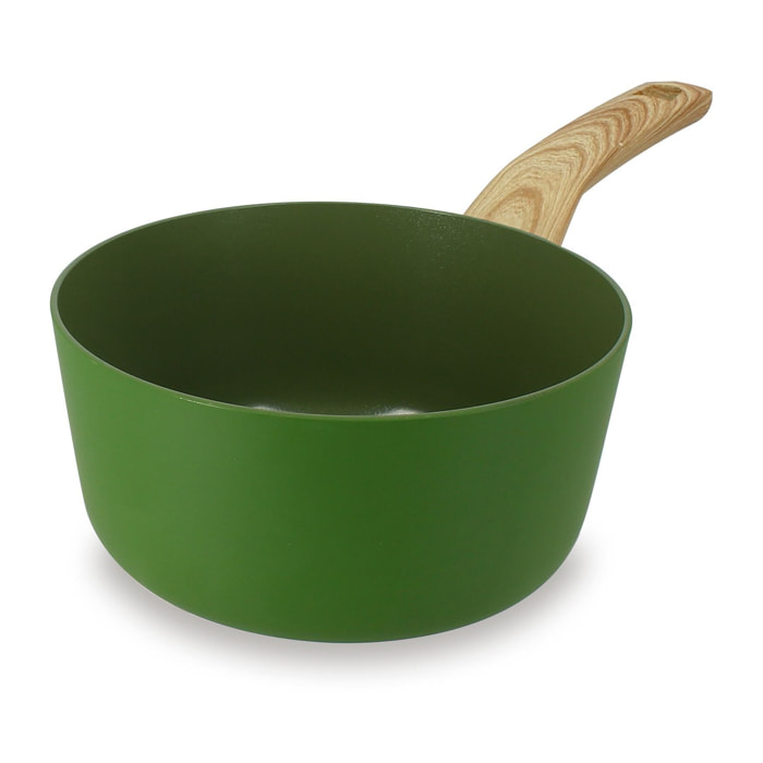 Casserole 18cm avec revêtement céramique vert - tous feux COLORAMA