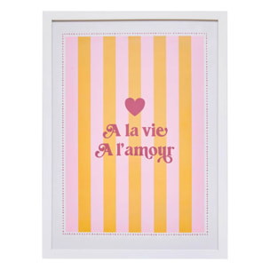 Affiche encadrée Cheri pêche 30x40cm