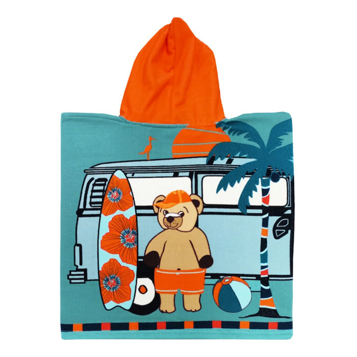 Poncho de bain microfibre enfant - Surfista - 60x60cm - 220g/m²