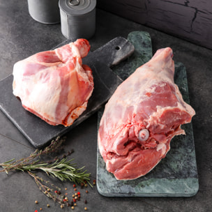 Colis duo gastronome : Gigot + Epaule d'agneau de lait des Pyrénées IGP Label Rouge - 1,6kg - France