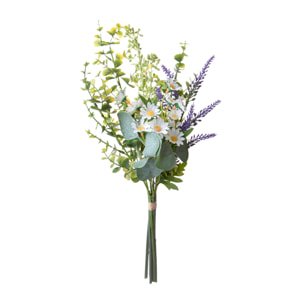 Bouquet Margherite Con Lavanda - Pezzi 4 - Colore: Rosa - 22xH48x19cm - Bianchi Dino -