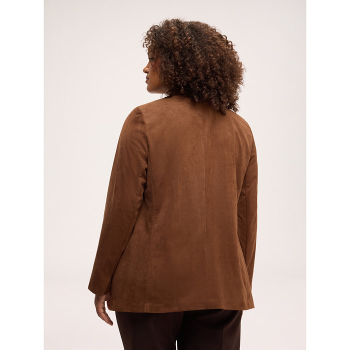 Fiorella Rubino - Blazer in tessuto soft touch - Marrone