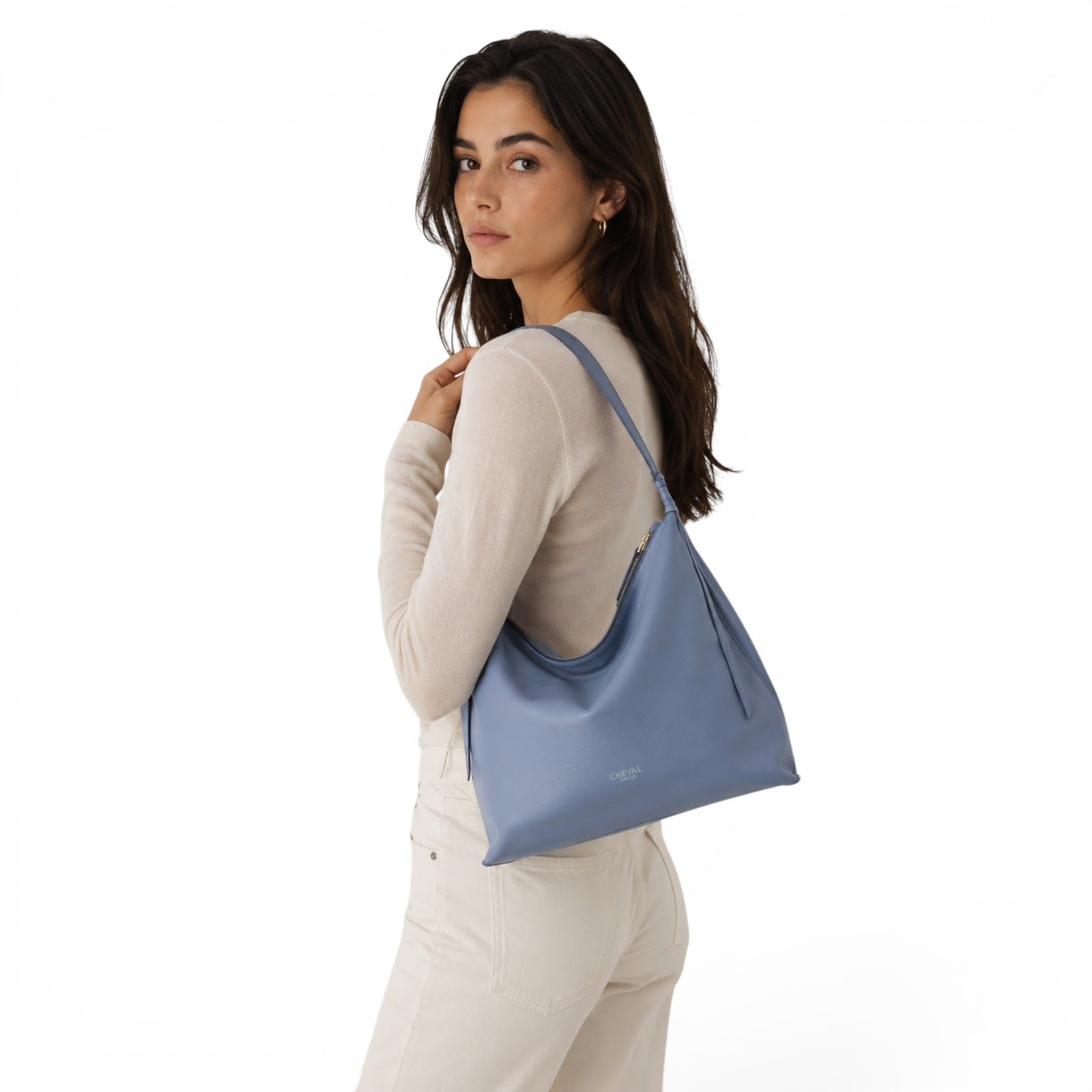 Borsa a spalla Cheval Firenze Laila A/S Azzurro Polvere