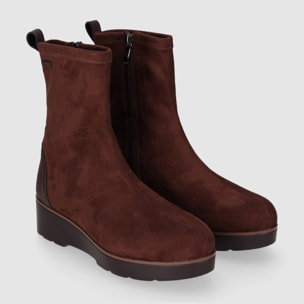Botines de Tejido - Marron - Tacón: 5 cm