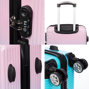 Valigia da cabina trolley in PP resistente agli urti. Chiusura numerica, 4 ruote doppie rimovibili e rotanti a 360°.