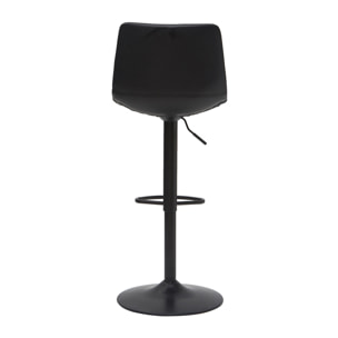 Tabourets de bar vintage réglables pivotants noirs (lot de 2) NEW ROCK