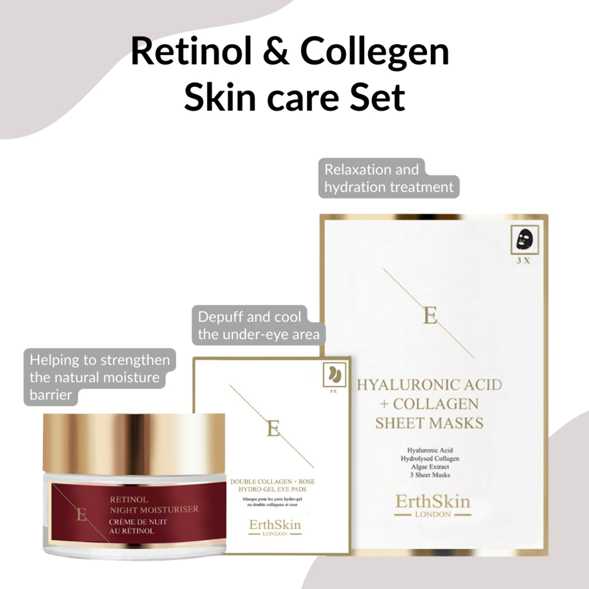 Set reparador nocturno y mascarilla para ojos