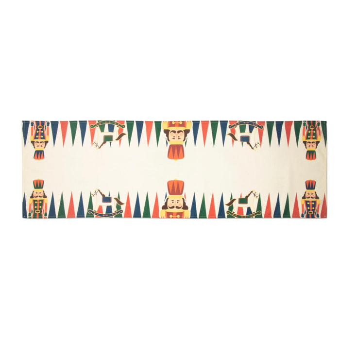 Runner Excelsa – Vintage Christmas, Cotone e poliestere multicolore