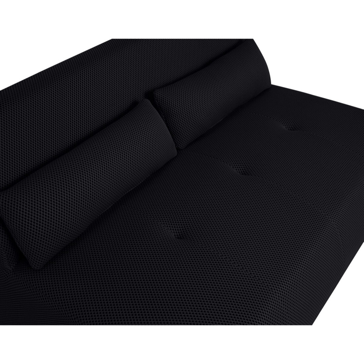 Onyx - canapé droit 2 places - en tissu mailles 3D - Noir