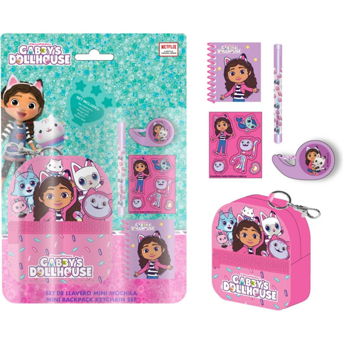 Set De Papelería Minimochila Gabby´S Dollhouse