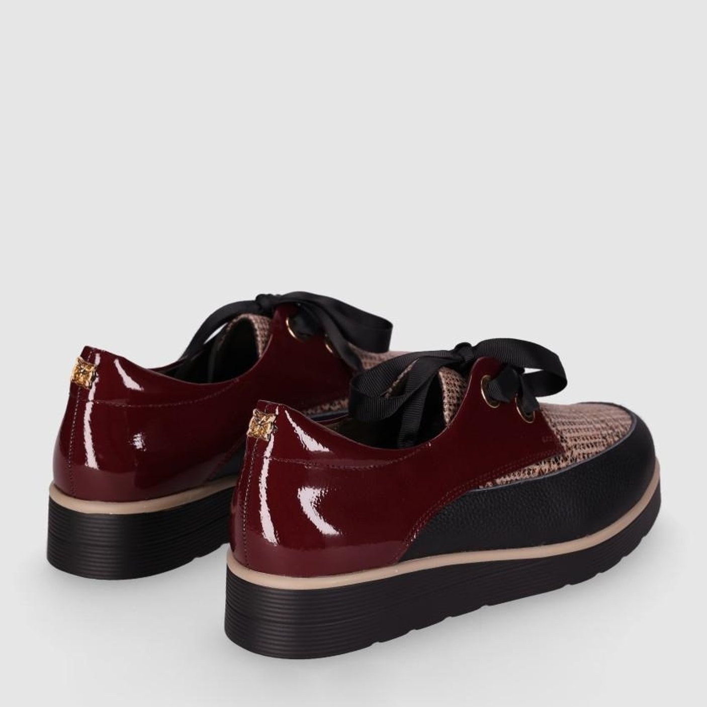 Zapatos de Piel - Multicolor - Tacón: Bajo