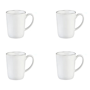 Mug PURE 40cl - 4 pièces - Blanc Neige