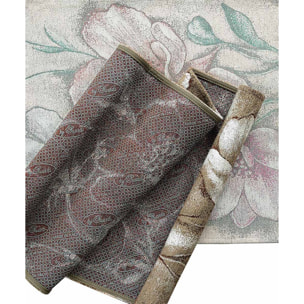 Tappeto Arredo Fiori Lavabile Antiscivolo