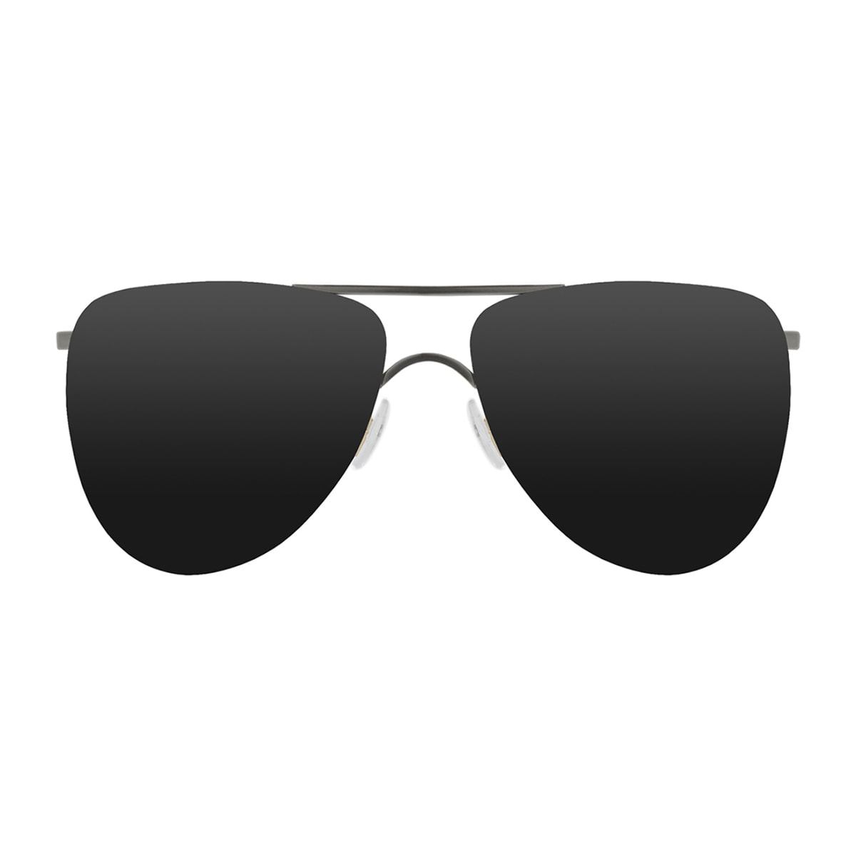 Gafas de sol PALO ALTO SAN DIEGO - De metal negro mate / Plana ahumada