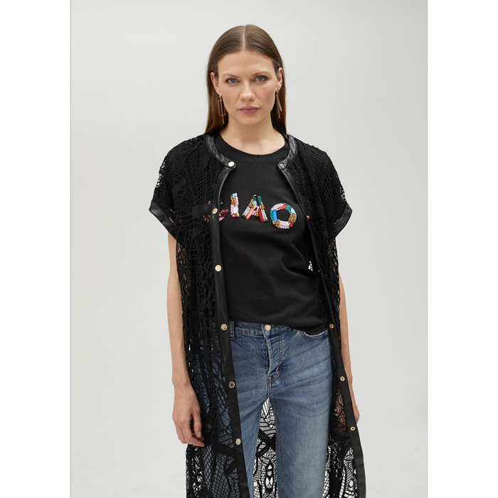 Camicia traforata guipure