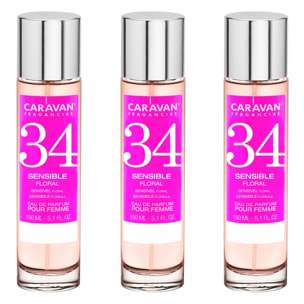 Caravan fragancias set de 3 frascos perfume de mujer nº34, de 150 ml