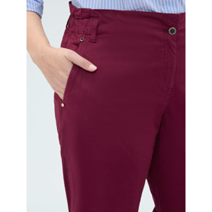 Fiorella Rubino - Pantalones Balloon de mezcla de algodón - Burgundy
