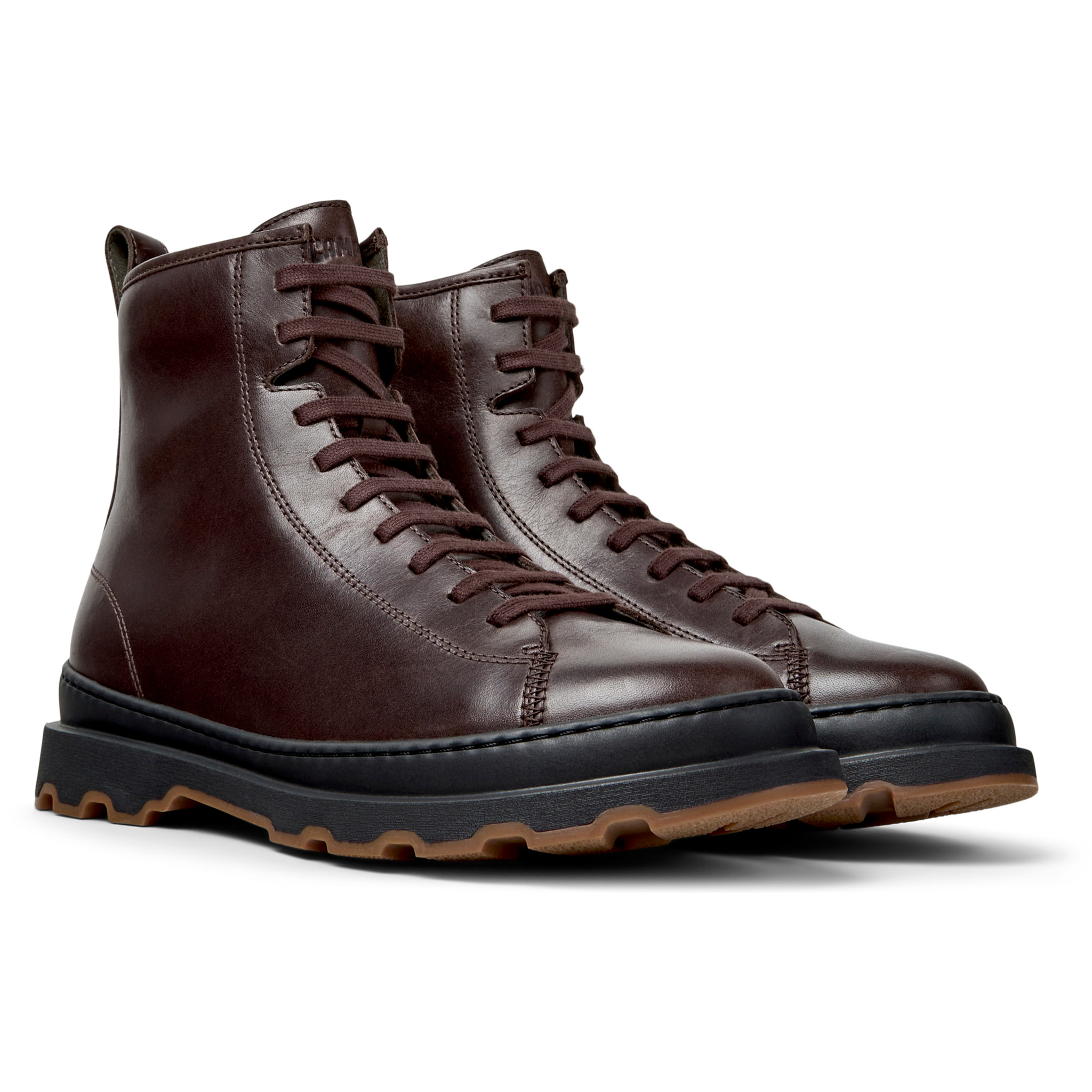 Botines - CAMPER Brutus+ - Marron - Cuero liso