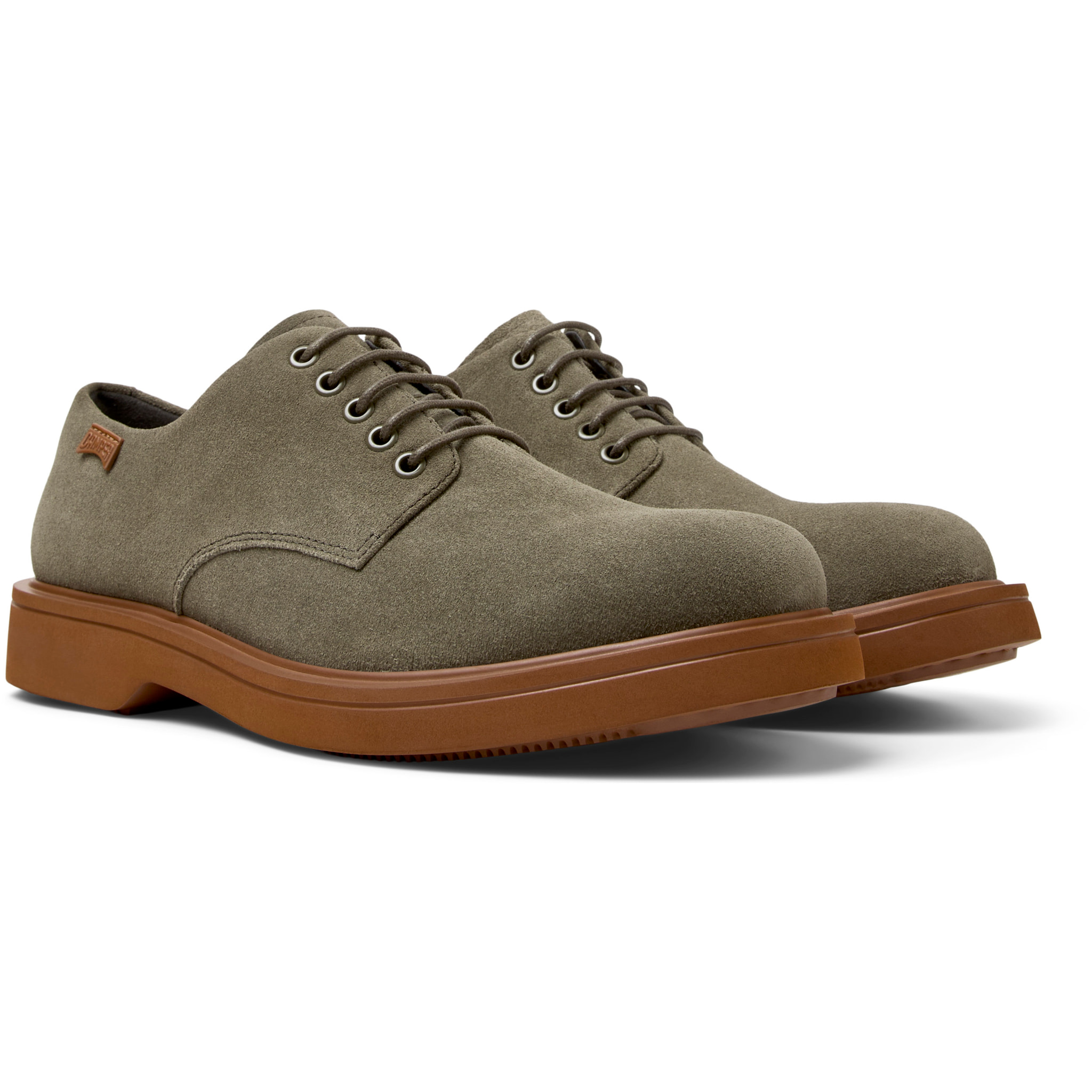 Zapatos de cordones - CAMPER Norman - Verde - Piel de ante