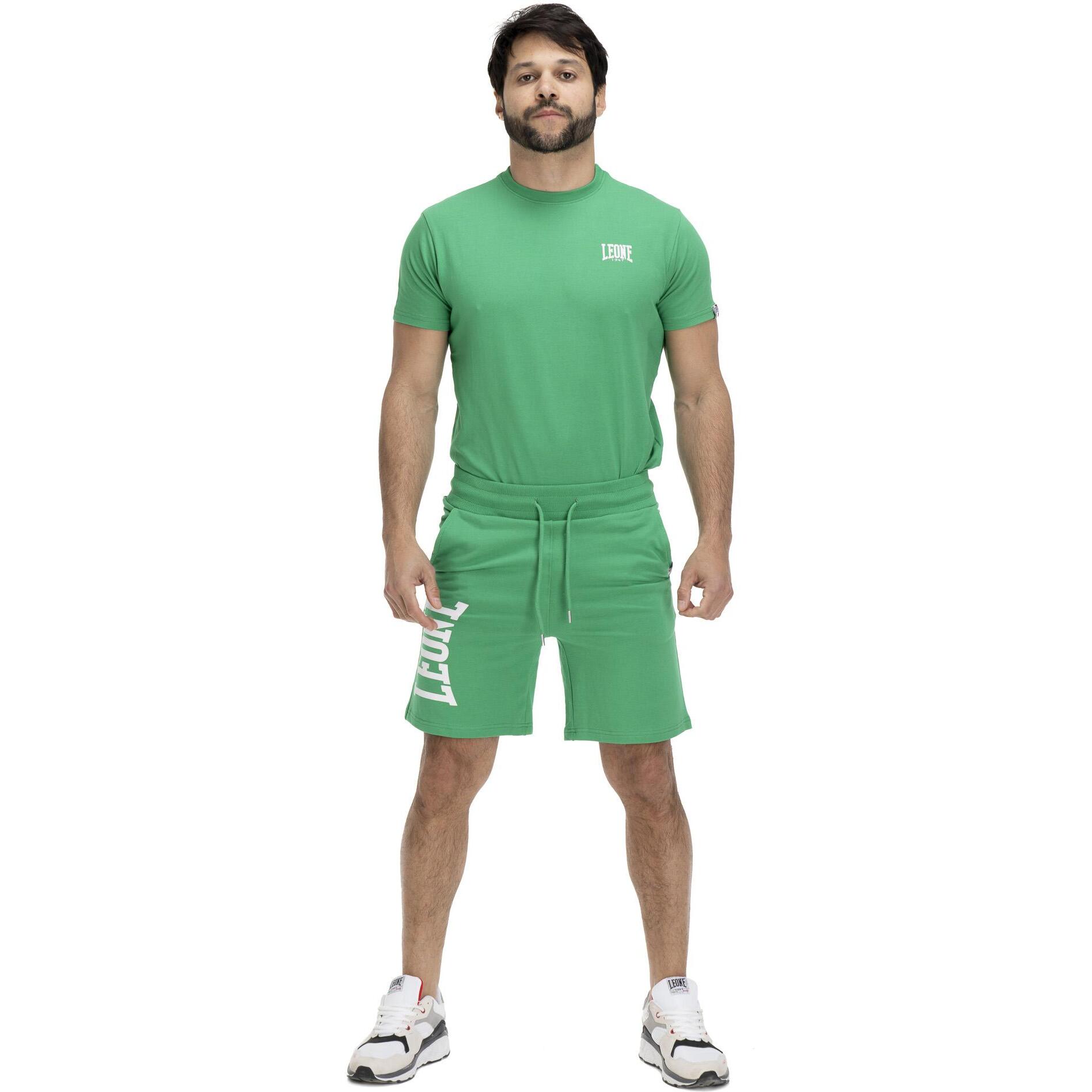 Pantalón corto de hombre con gran logo Leone Basic