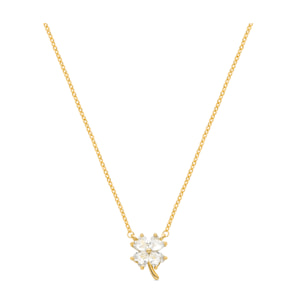Collar de Circonita Brillante acabado en oro amarillo de 18K