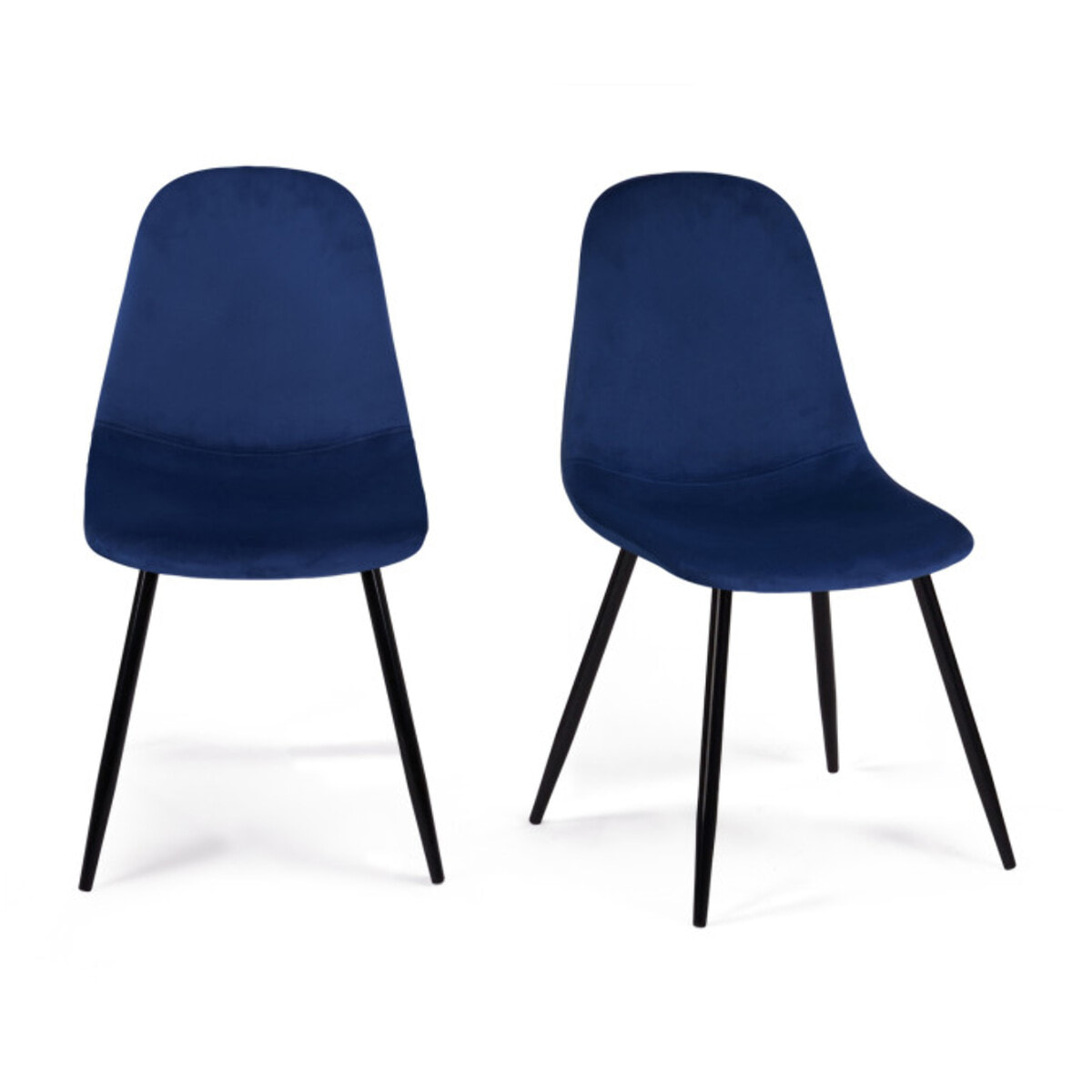 Chaises Sofia - Bleu - pied noir