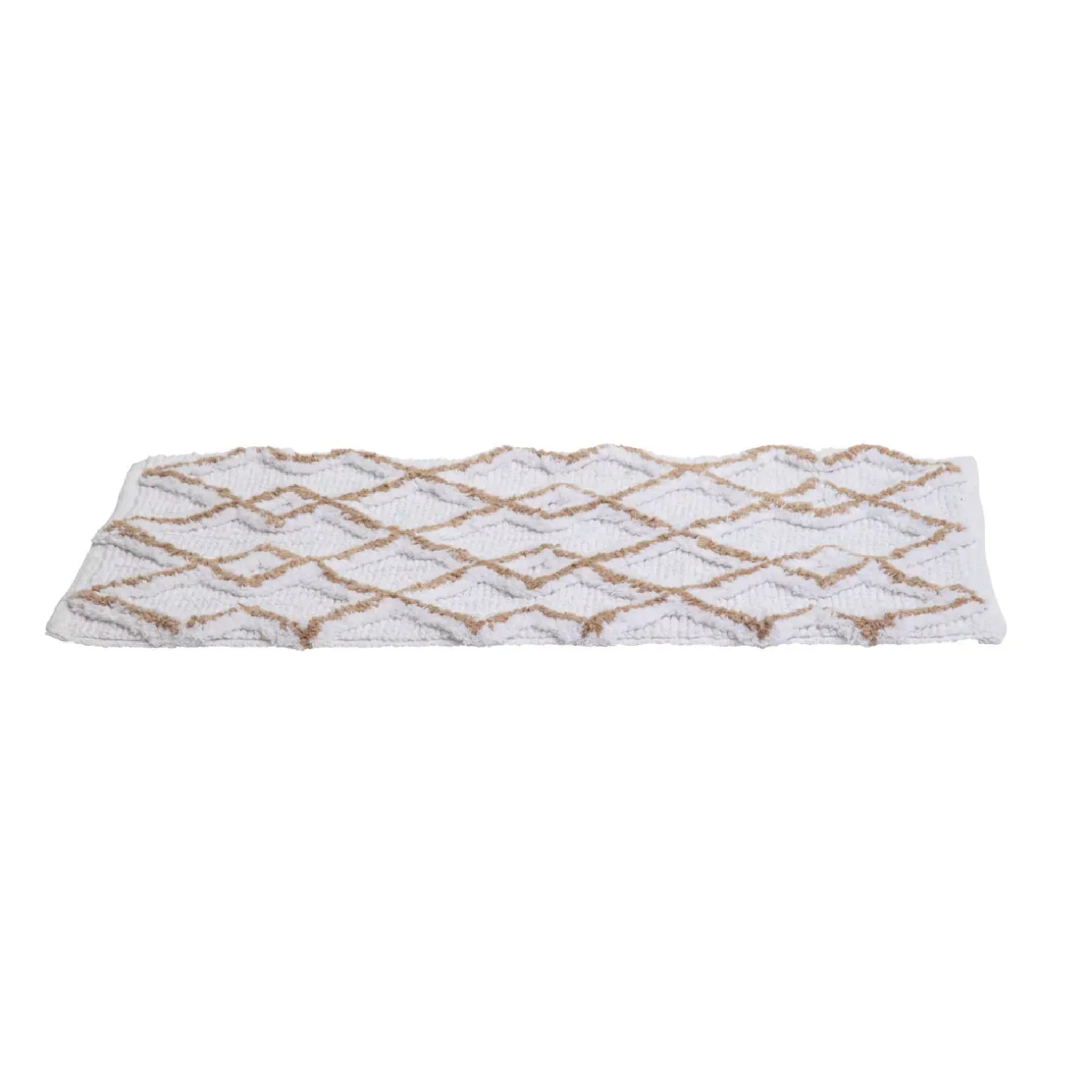 Tapis 50x75 cm Blanc Taupe