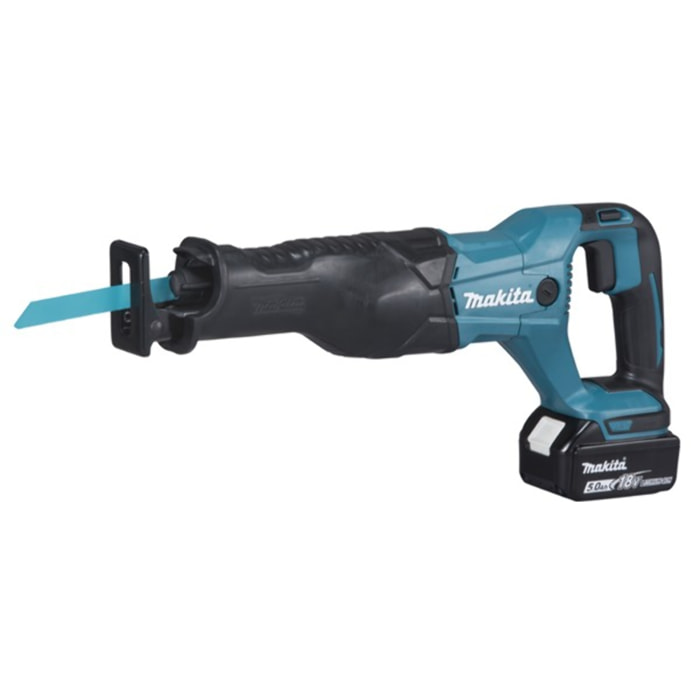 MAKITA Sierra sable 18 V Li-Ion 5 Ah - 2 Baterías, cargador en caja - DJR186RTE