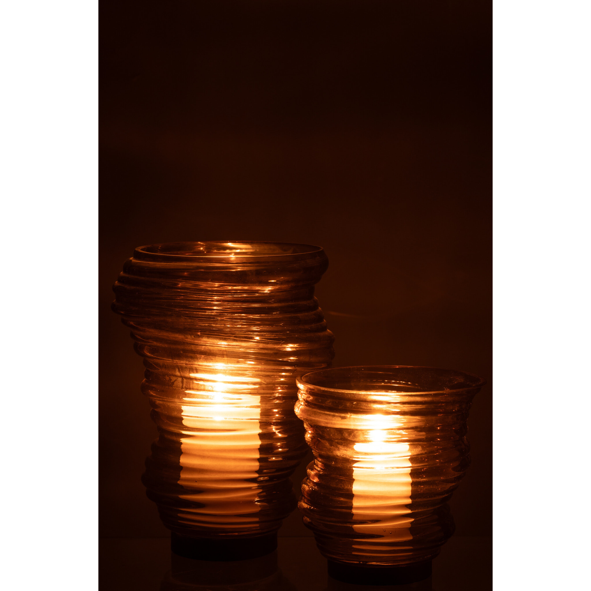 J-Line vase Tornado - verre - gris - small - Ø 16 cm