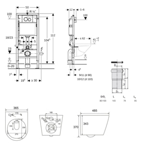 Duofix pack WC bâti-support + WC suspendu sans bride Swiss Aqua Technologies avec abattant SoftClose + plaque (GEBSTINWR02-FR)
