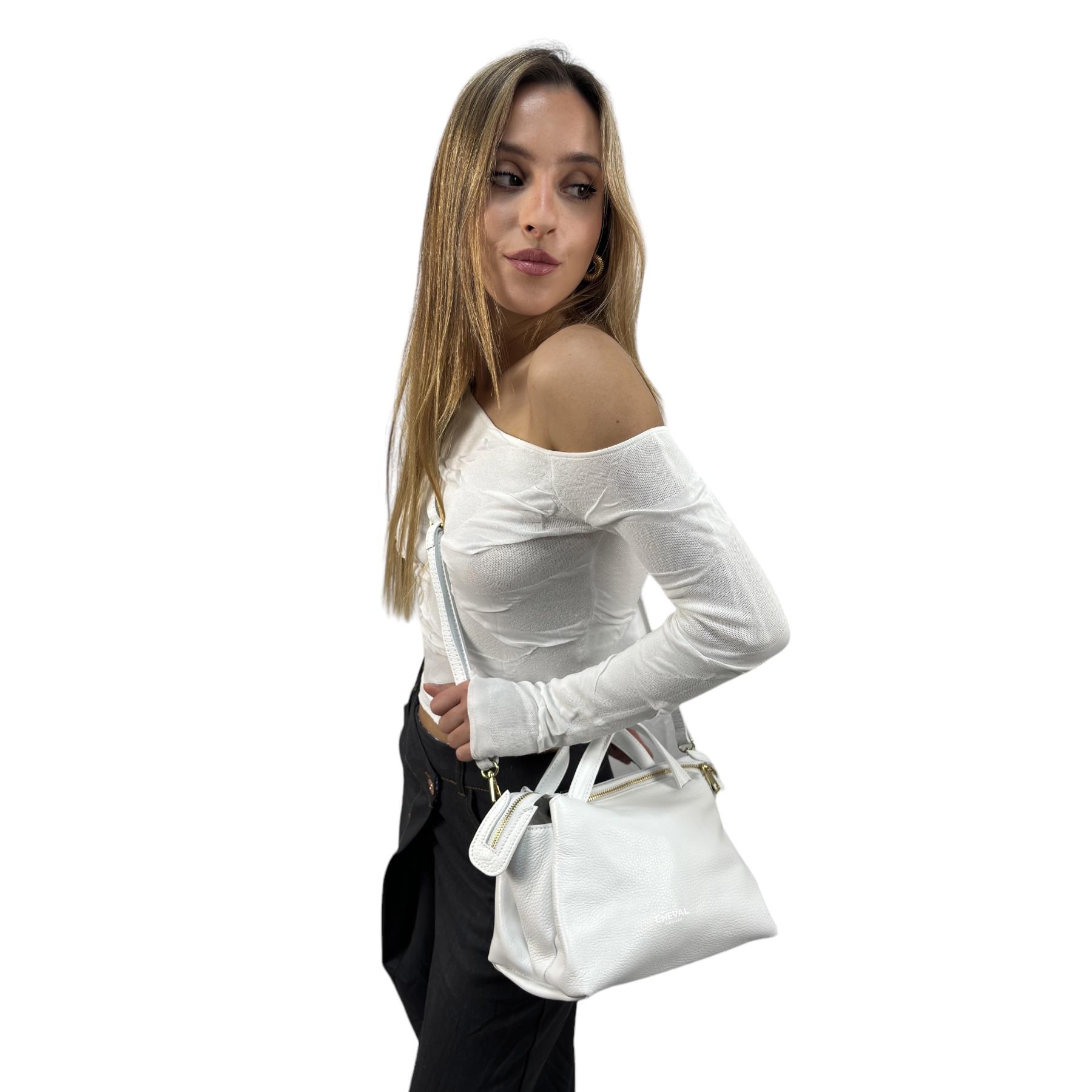 Borsa a mano Cheval Firenze Algedi Mini Bianco