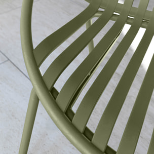 Salon de jardin en polypropylène vert 4 places CALYPSO