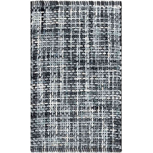 Tappeto bagno CRAZY ANTRACITE in microfibra misto cotone, morbido antiscivolo lavabile in lavatrice, tappetino lavabo sanitari bagno