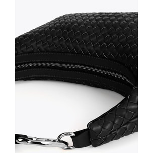 Borsa intrecciata a mezzaluna