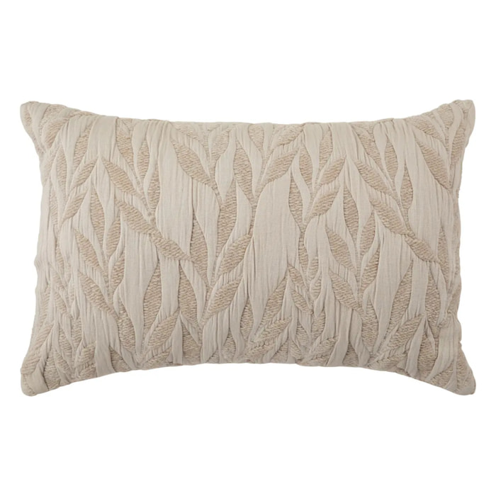Coussin motif jacquard "Lehto" coton lin 58x38cm