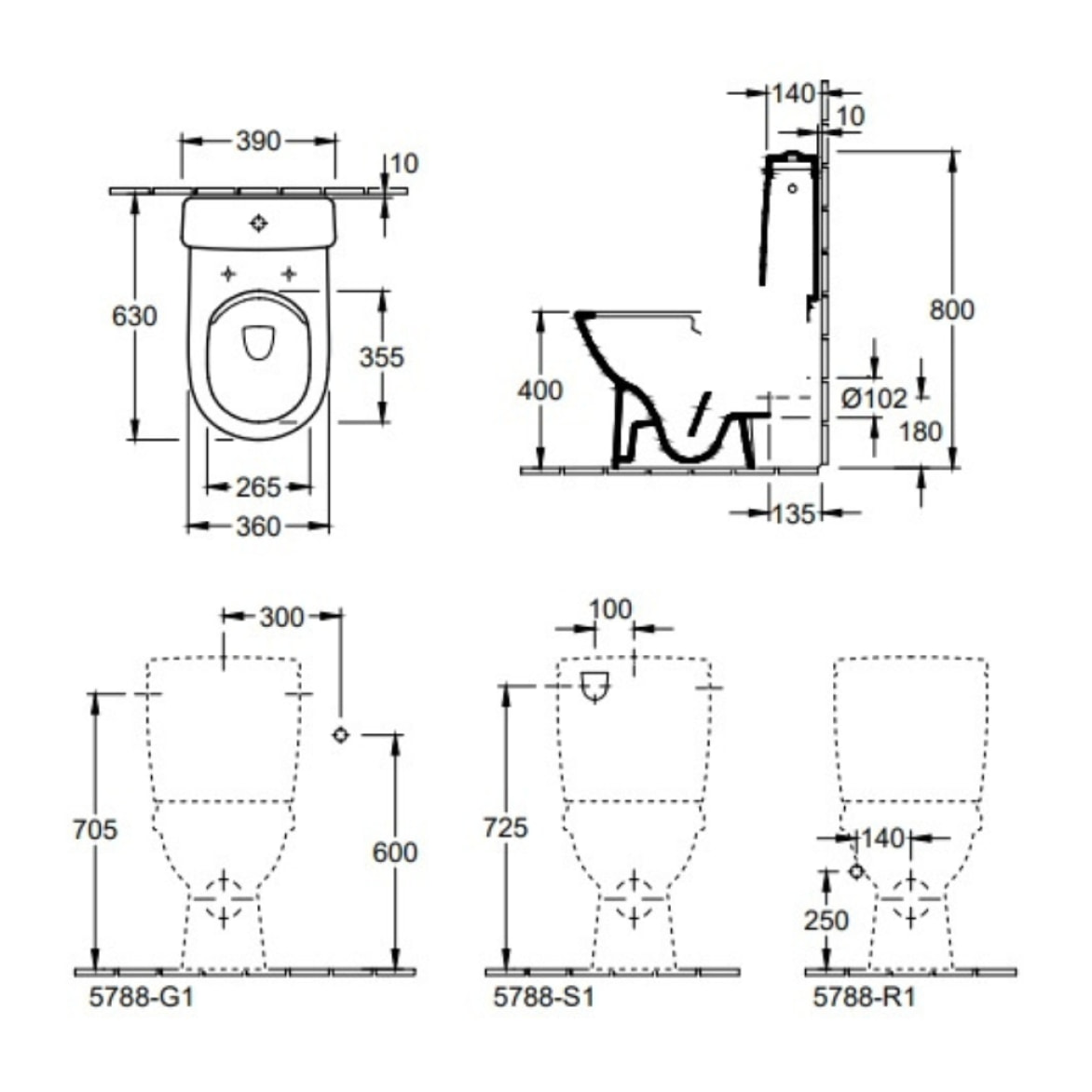 WC à poser compact sans bride O.novo avec abattant